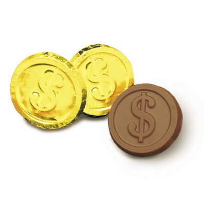 Dollar Sign Milk Chocolate Coin