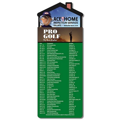 Magna-Card House Shape Magnet - Golf Schedule (3.5x9)