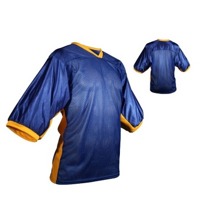 Youth Dazzle Cloth / Pro Weight Mesh Body Football Jersey Shirt w/ Contrast Side