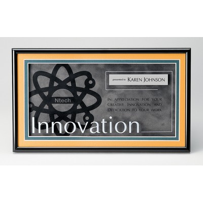 ULTRA: Framed Companion Wall Award w/Suede & Paper Mats