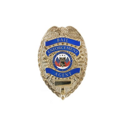 Deluxe Gold Bail Enforcement Agent Badge