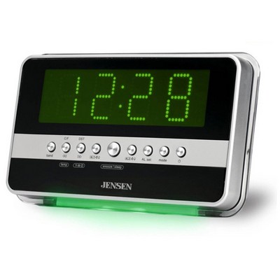 Jensen AM/FM Dual Alarm Clock Radio with Wave Sensor