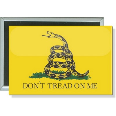 Political - Don't Tread on Me, Snake - 3 X 2 Inch Rectangle Button