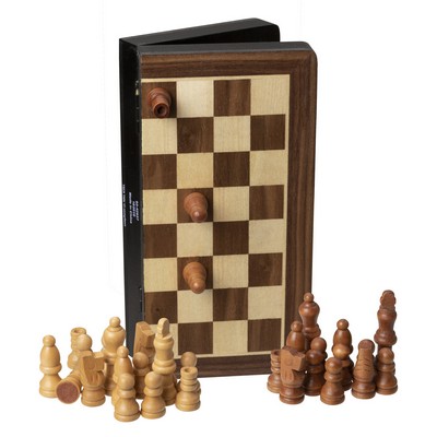 Travel Wood Magnetic Chess Set - 8"