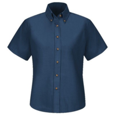 Red Kap™ Women's Short Sleeve Poplin Dress Shirt - Navy Blue