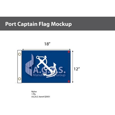 Port Captain Flags 12x18 inch