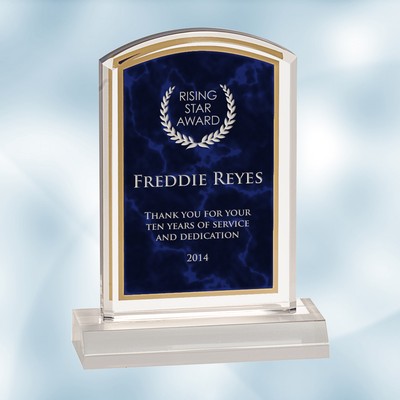 Royal Blue Marbleized Acrylic Award (Small)