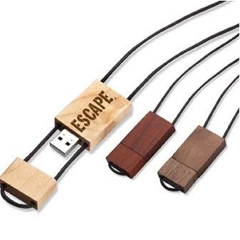 Woodwear 3.0 USB Flash Drive w/Lanyard (128 GB)