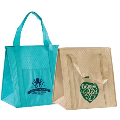 Insulated Grocery Tote Bags (1 Color Imprint)