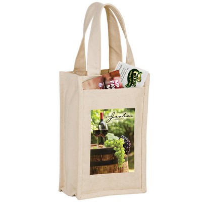 14 Oz Cotton Canvas Wine Bottle Bags/ Holds 2 bottles