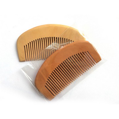 Wooden beard comb hair brush