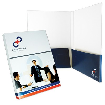 Presentation Folder with Two 3/8" Capacity Box Pockets (9"x12") 4/0