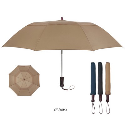 Umbrellas: Telescopic Folding Wood Handle Umbrella