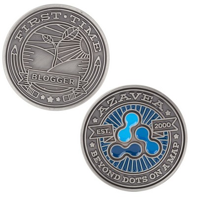 2.5" Zinc Challenge Coin (4 Colors on 1 Side)