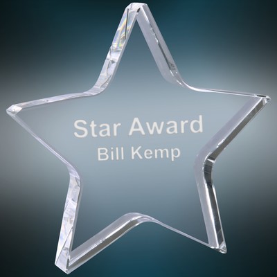 5" x 5" Crystal Star Award