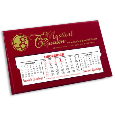 MMA Deskdate® Refillable Desk Calendar, Classic Red - up to 40% off thru 5/31/25*