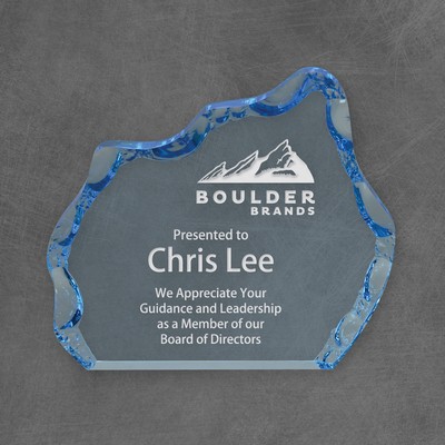 Iceberg Acrylic Award, Blue, 5 7/8"L