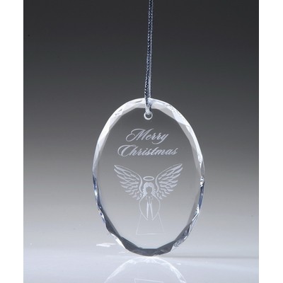 Oval Crystal Christmas Tree Ornament