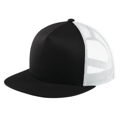 Sport-Tek® Yupoong® 5-Panel Classic Trucker Mesh Back Cap