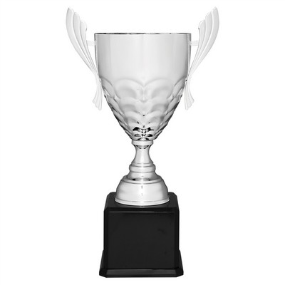 Silver Ripple Metal Trophy Cup 25 1/4"H