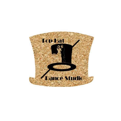 6" Jumbo/King Cork Top Hat Coaster