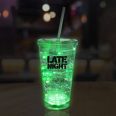 16 Oz. Green String Light LED Cup