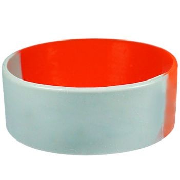 1" Segmented Screen Print Silicone Wristband