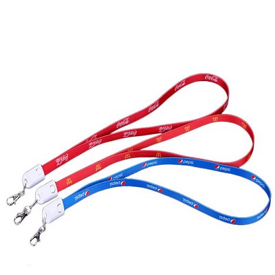 Two-In-One Polyester Lanyard USB Cable