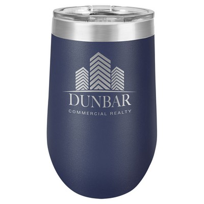 16 Oz. Wine Tumbler - Navy Blue