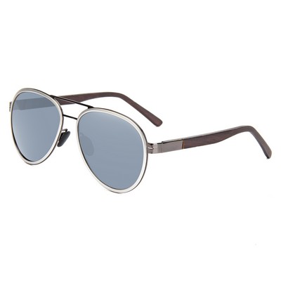 Black Walnut Wood Sunglasses - Mirror Lenses