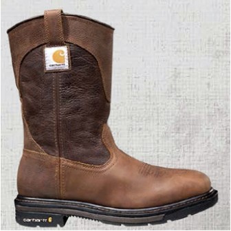 11" Carhartt® Men's Two-Tone Brown Rugged Flex® Square Steel Toe Wellington Boots