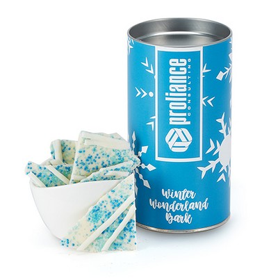 Belgian Chocolate Bark Gift Tube - Winter Wonderland Bark