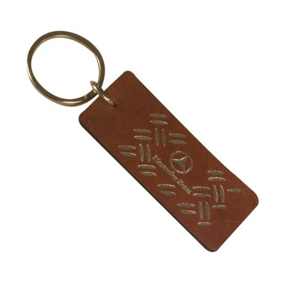 Medium Floating Piece Leather Key Tag (2.76"x1.18")