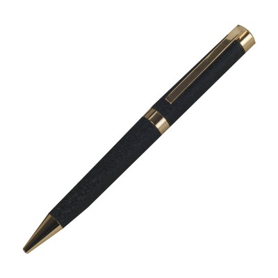 Midnight Gray Twist & Write Ball Point Pen with Gold Trim