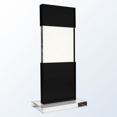 Black Tiered Post Optic Crystal Award - Large