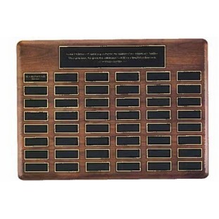 Airflyte® Series American Walnut Perpetual Plaque w/36 Brass Plates (22"x 30")