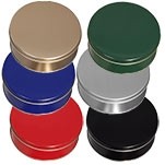 Round Cookie Tin Shipping Box w/Red Bow (9 7/8"x1 15/16")