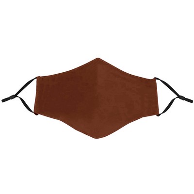 Brown Face Mask with Adjustable Ear Loops