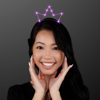 Pink LED starlight Crown Princess Tiara - BLANK