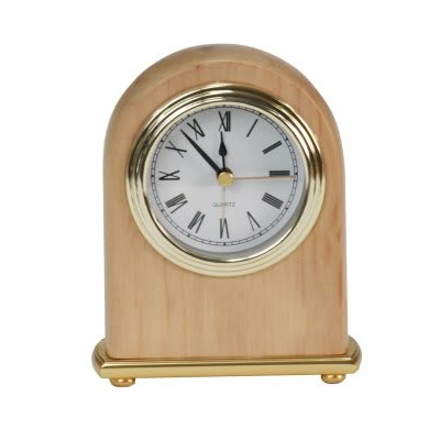 4" x 5" Red Alder Arch Desk Clock