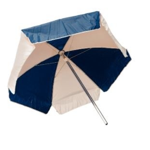 6' Navy Blue & White Umbrella