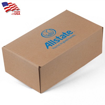 Screen Printed Brown Corrugated Medium Box For Mailers, Gifting & Kits