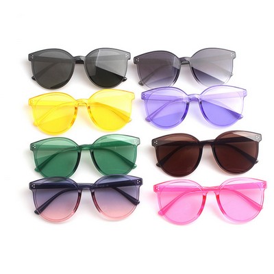 Plastic Frame Transparent Sunglasses