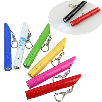 Creative Outdoor Multi-Color Security Whistle With Led Flashlights And Ballpoint Pen