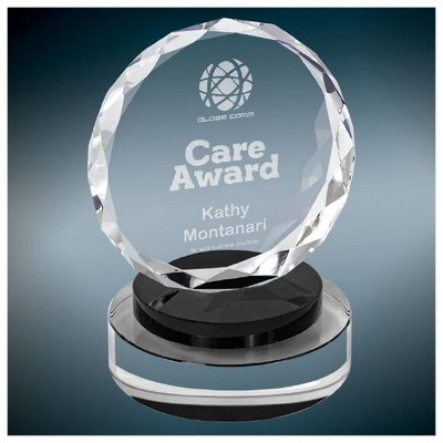 Kent Circle Crystal Award, 5"H