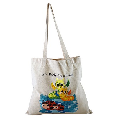 Flat Cotton Tote with Cotton Handles