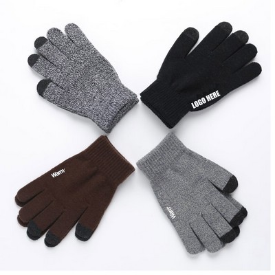 Thick Touch Screen Knitted Gloves