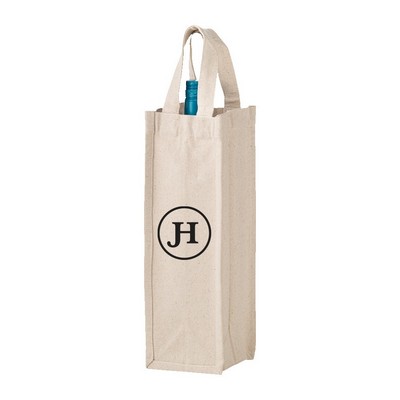 1-Bottle Heavy Cotton Canvas Tote