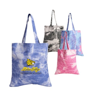 12 oz. 100% Cotton Canvas Heavy Canvas Tie-dye Tote Bag