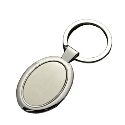 Oval Shaped Metal Keyring